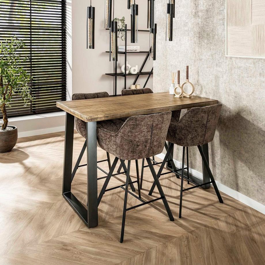 mutoni Barstuhl Grid Rich taupe  