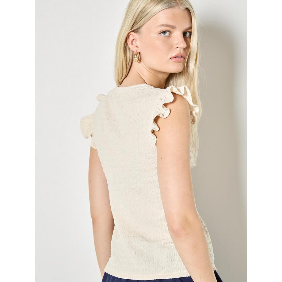 APRICOT T-shirt en jersey structuré à manches à volants  