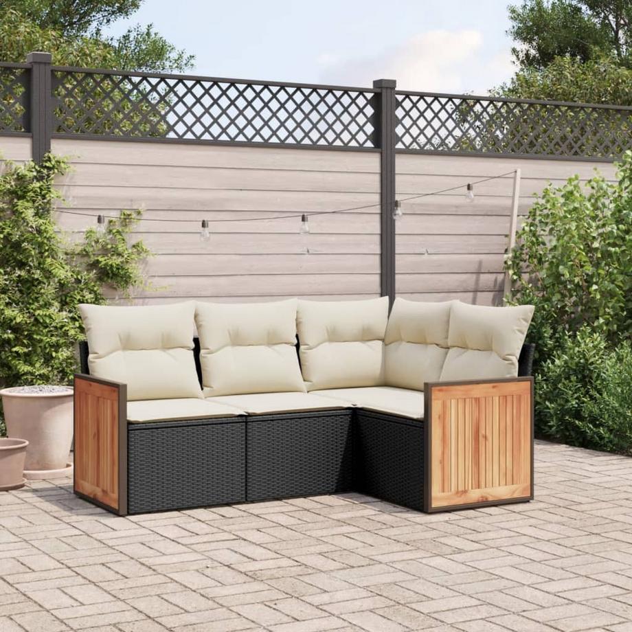 VidaXL Ensemble de canapés de jardin rotin synthétique  