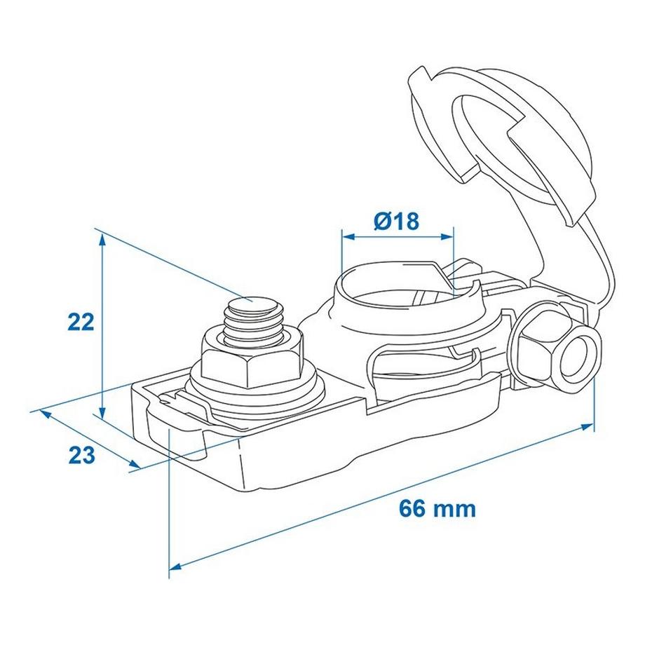 Pricenet  Batteriepolklemmen-Set (+) und (-) mit Kunststoffschutz/schwarz 