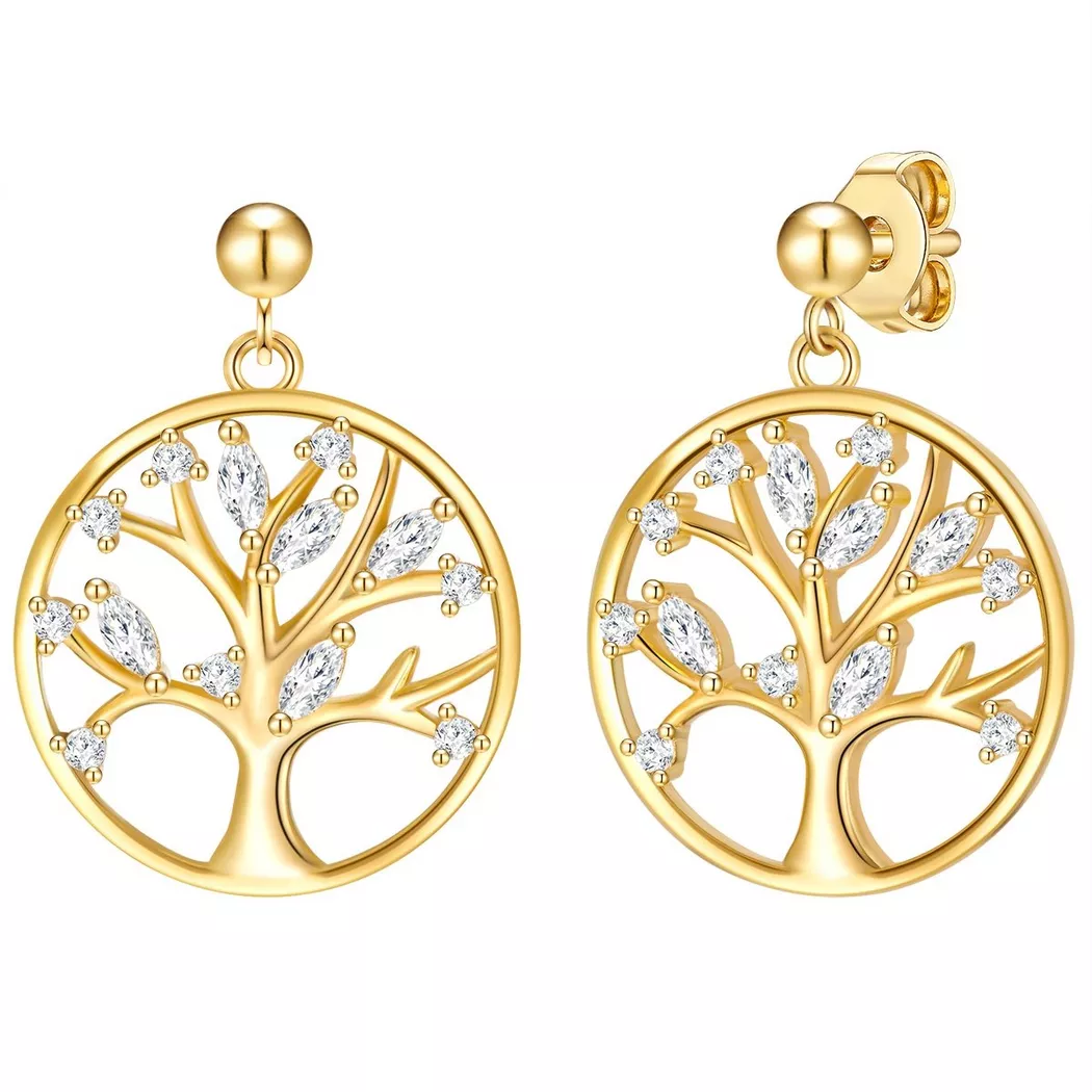 Rafaela Donata - Ohrhänger Baum des Lebens, 21mm, Gold