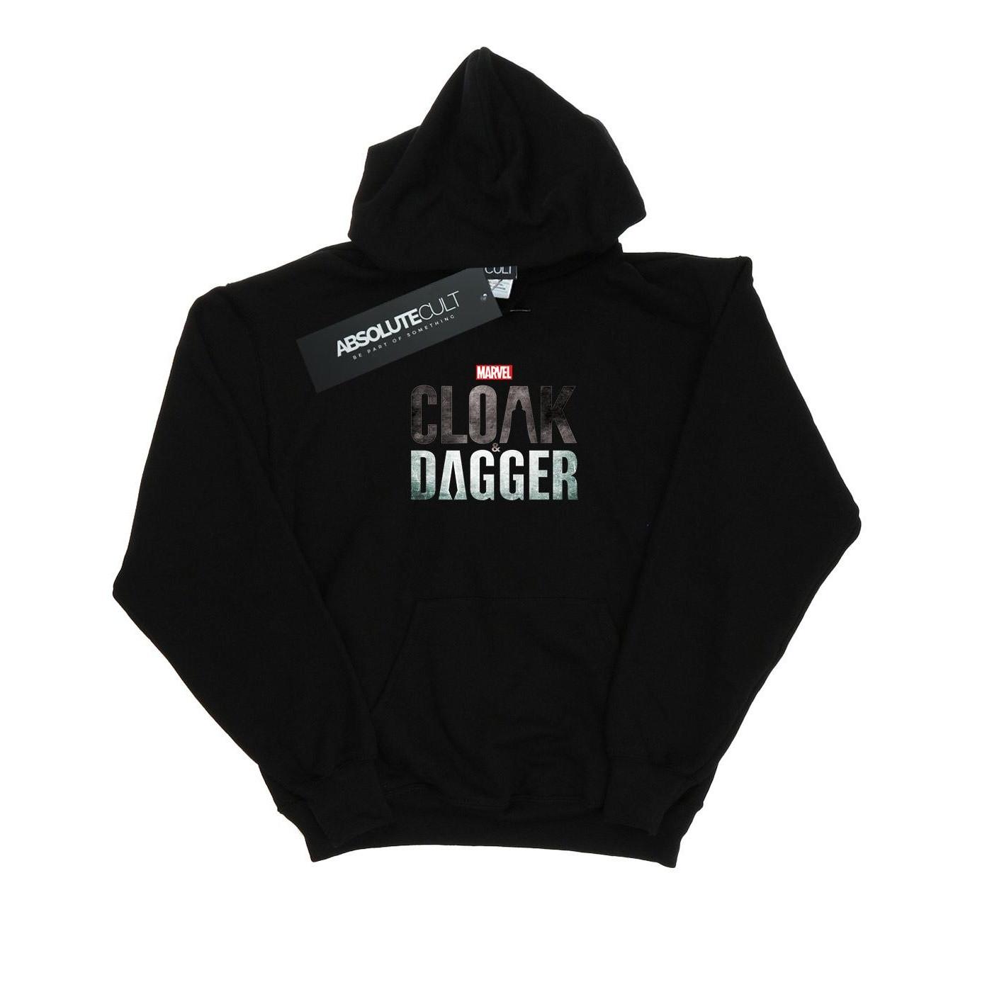 Image of Cloak And Dagger Logo Kapuzenpullover Mädchen Schwarz 140/146