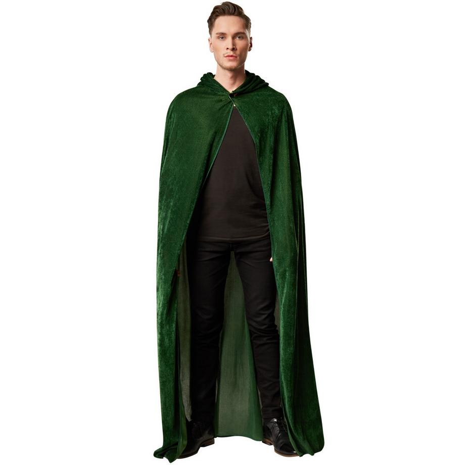 Tectake  Samt Umhang mit Kapuze 