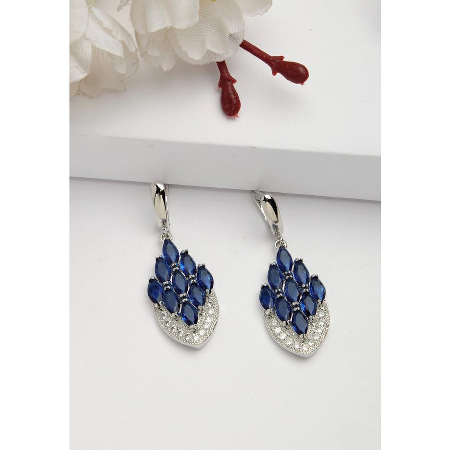 AVANT-GARDE PARIS  Diva Kollektion Pfauenfeder-Tropfenohrringe 