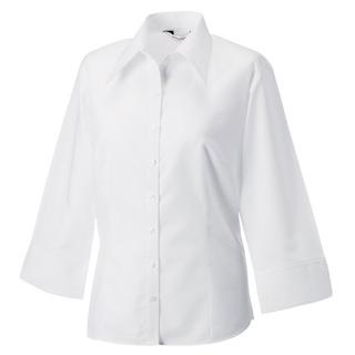 Russell Collection Tencel Fitted 3/4 Arm Bluse  
