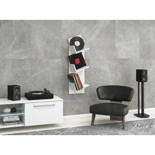 VCM Holz Wandregal | Wandboard mit drei großen Fächer | Platz für 100 Schallplatten | kann auch für Bücher verwendet werden | Maße: H. 106 x B. 33 x T. 26  