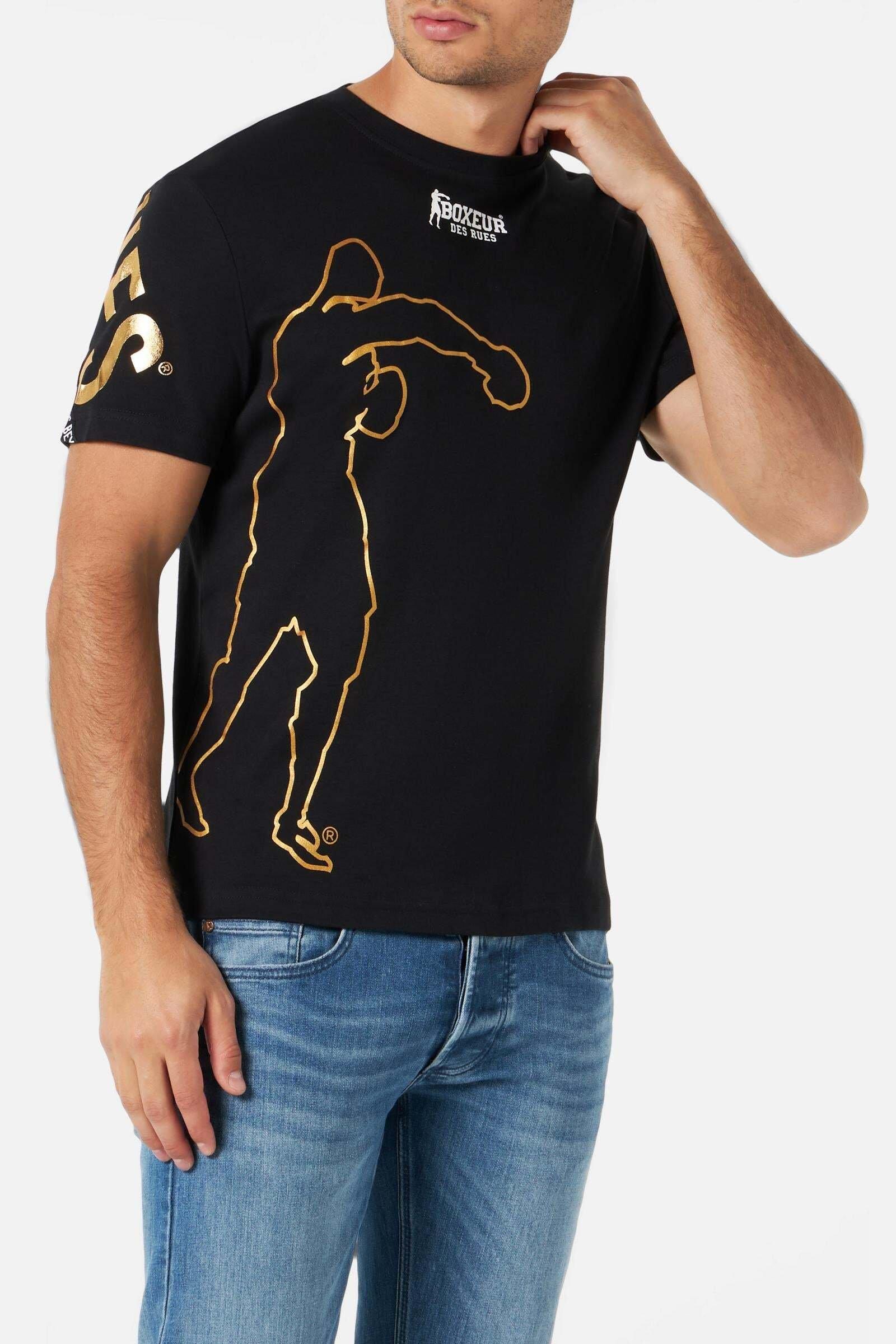 Image of T-shirts T-shirt With Lettering Print Unisex Schwarz XL