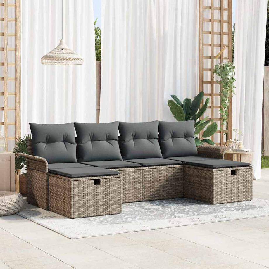 VidaXL Canapé de jardin poly rattan  