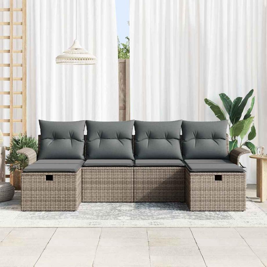 VidaXL Canapé de jardin poly rattan  
