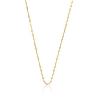 MUAU Schmuck  Collier gourmette or jaune 375, 1.4mm, 40cm 