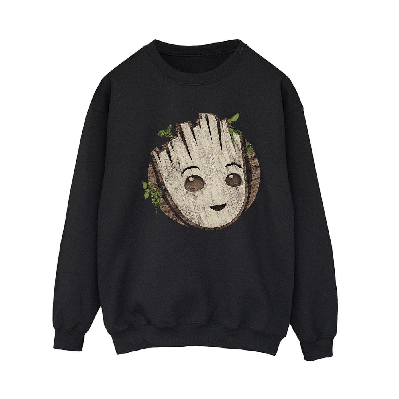 Image of I Am Groot Wooden Head Sweatshirt Damen Schwarz XL