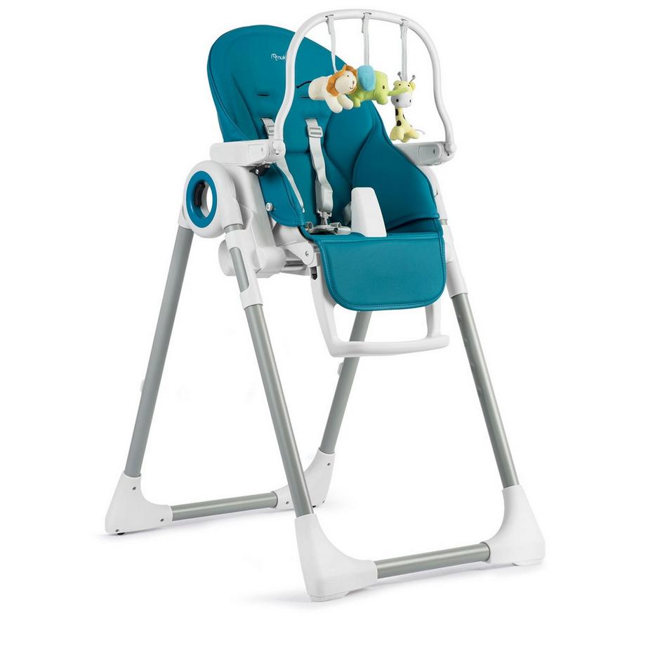 B2X  Chaise de salle à manger enfant avec table et lit Belo bleu foncé + nœud jouet 