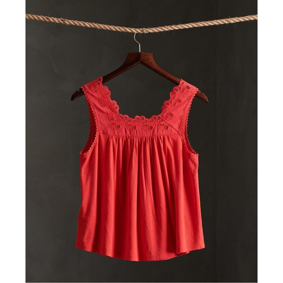 Superdry Tanktop mit gewebter Bordüre  