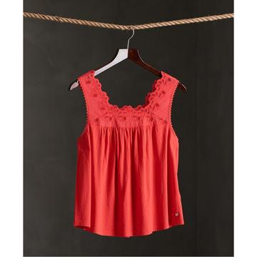 tanktop mit gewebter bordüre, damen