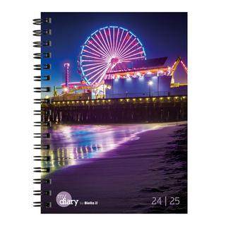 Biella Agenda scolaire mydiary Wire-O 3½ jours par page, Beach - Multicolores  