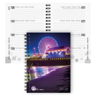 Biella Agenda scolaire mydiary Wire-O 3½ jours par page, Beach - Multicolores  