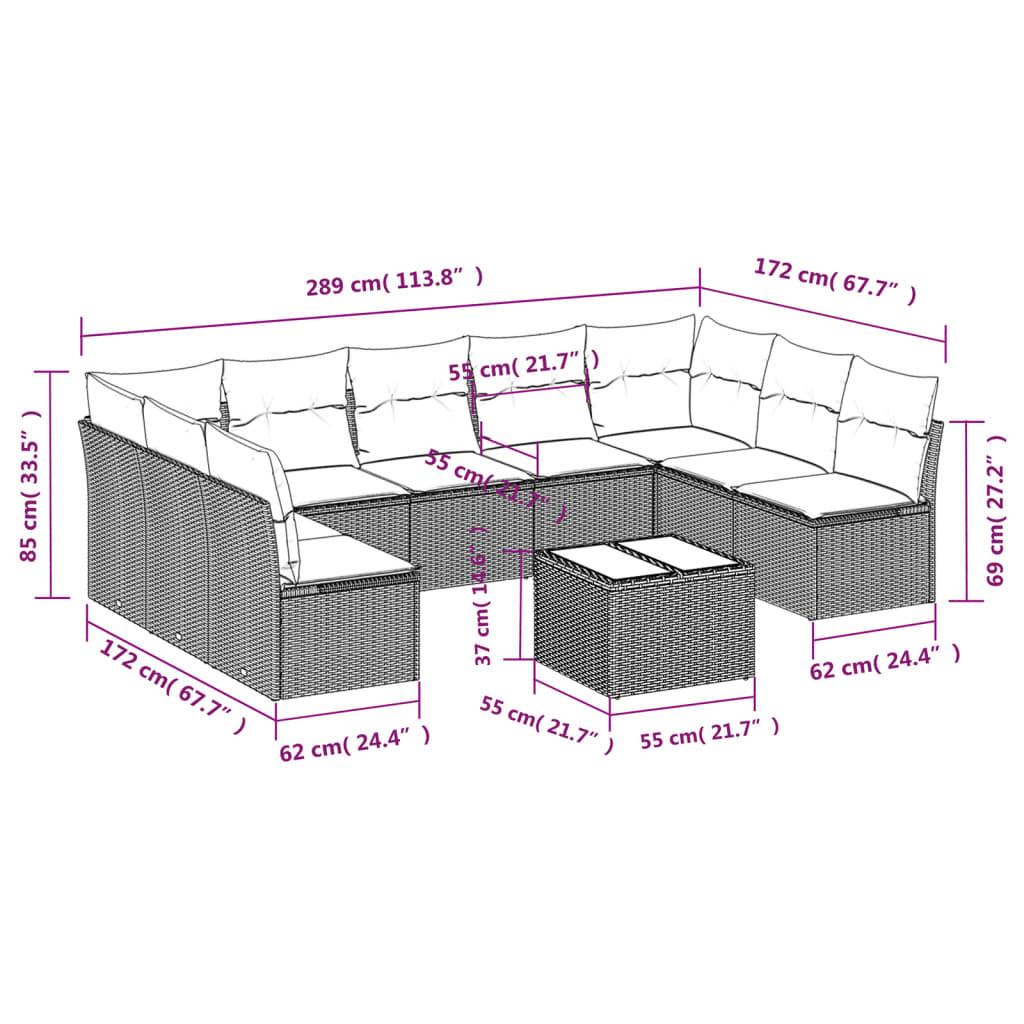 VidaXL Garten sofagarnitur poly-rattan  