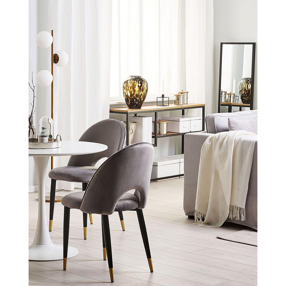 Beliani Set di 2 sedie da pranzo en Velluto Glamour MAGALIA  