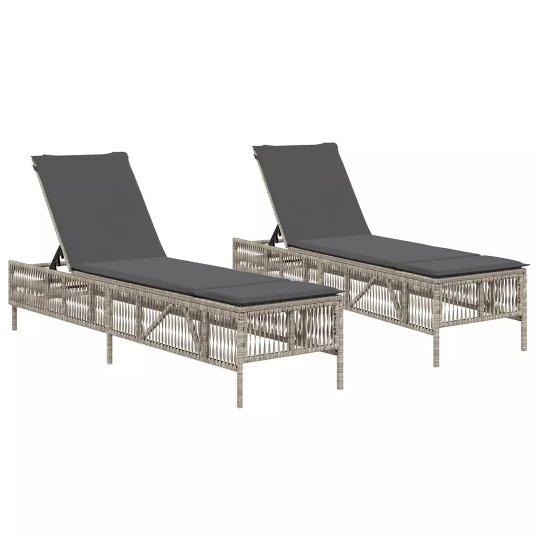 VidaXL - Sonnenliege poly-rattan, One Size, Grau