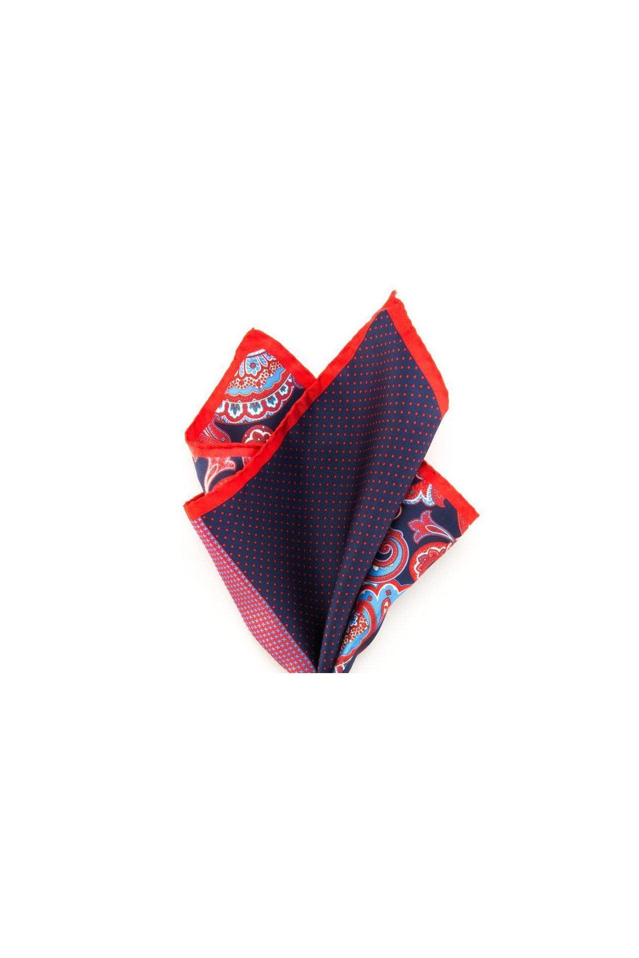 Atelier F&B  Pochette de costume imprimée 4 motifs en soie 
