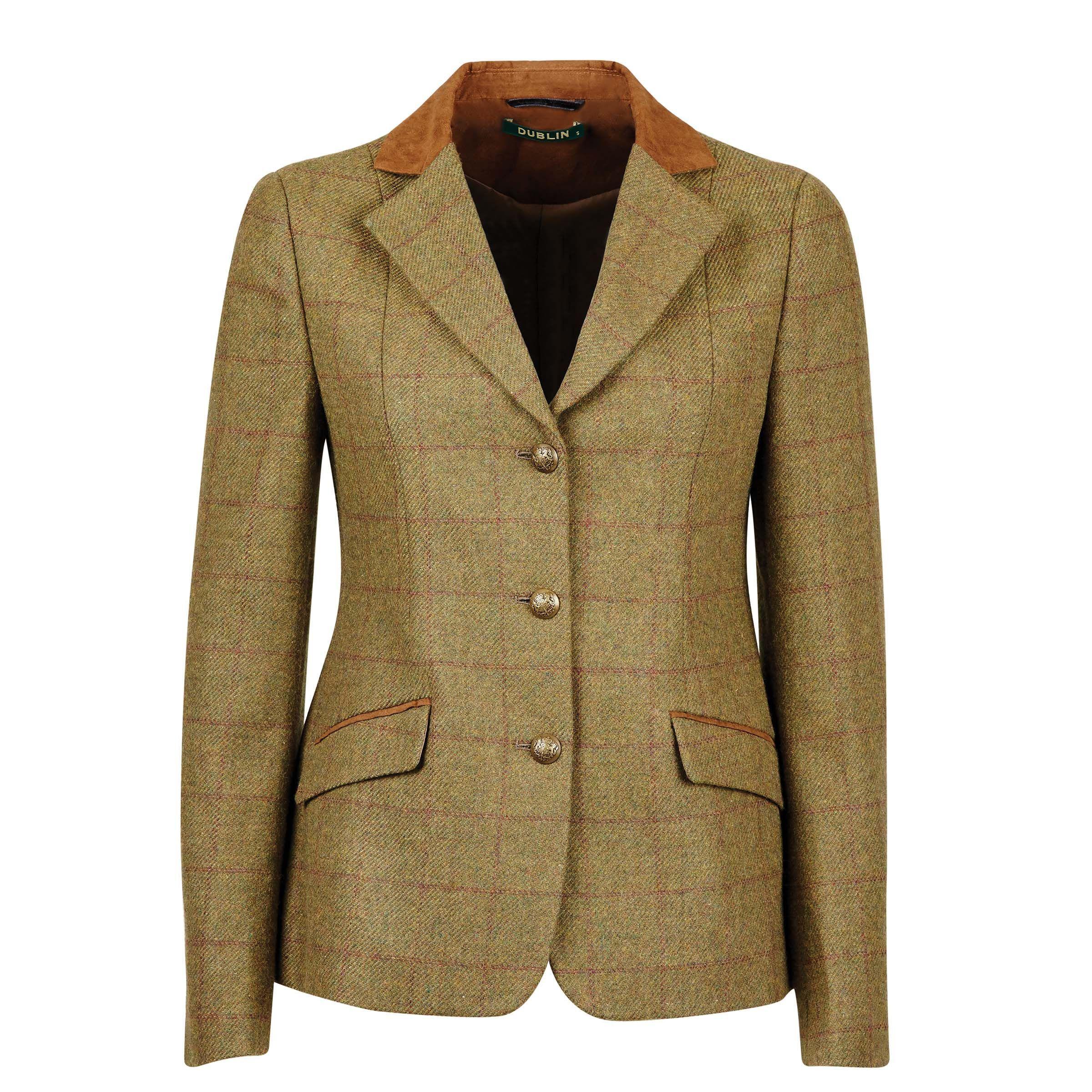 Weatherbeeta  Veste d'équitation ajustée à col en daim femme  Dublin Albany Tweed 