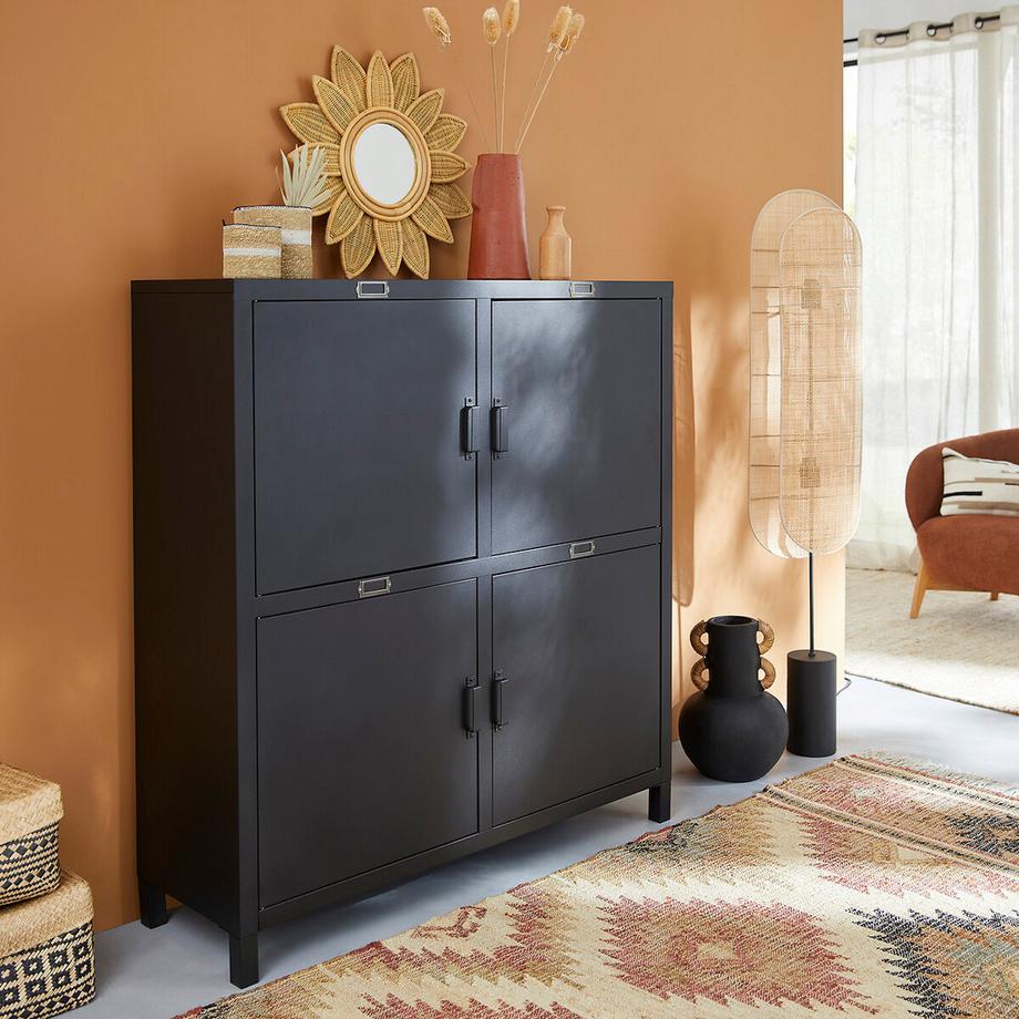 La Redoute Intérieurs  Buffet 4 portes acier Hiba 