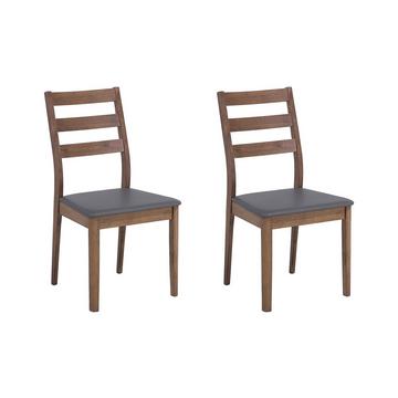 Lot de 2 chaises en Bois d'hévéa Traditionnel MODESTO