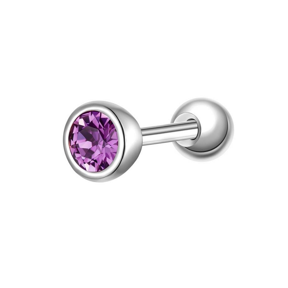 Piercing Geburtsstein Sterling Silber Zirkonia