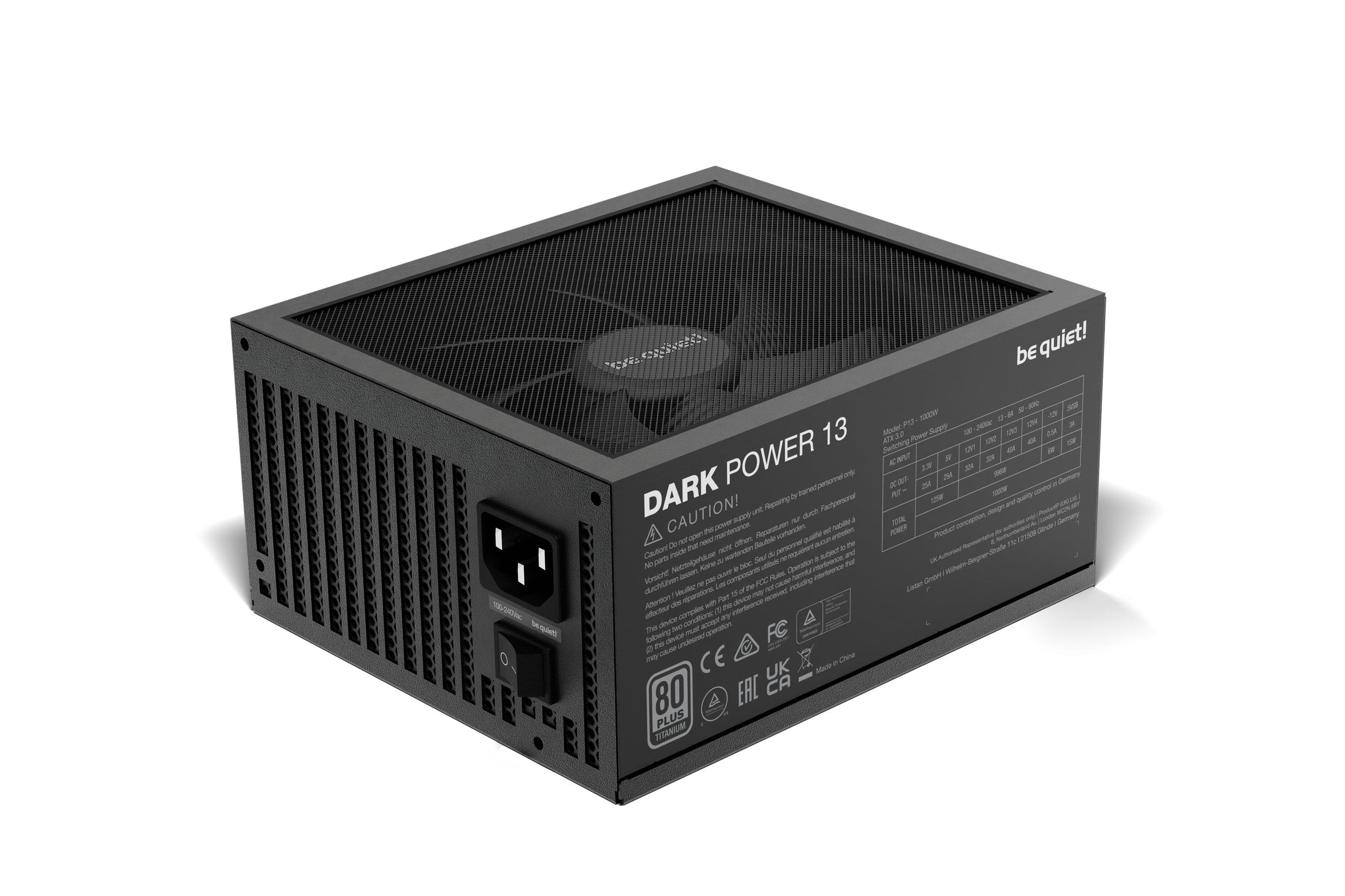 BE QUIET!  Dark Power 13 alimentatore per computer 1000 W 20+4 pin ATX ATX Nero 