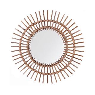 Beliani Miroir en Rotin Boho STENEN  