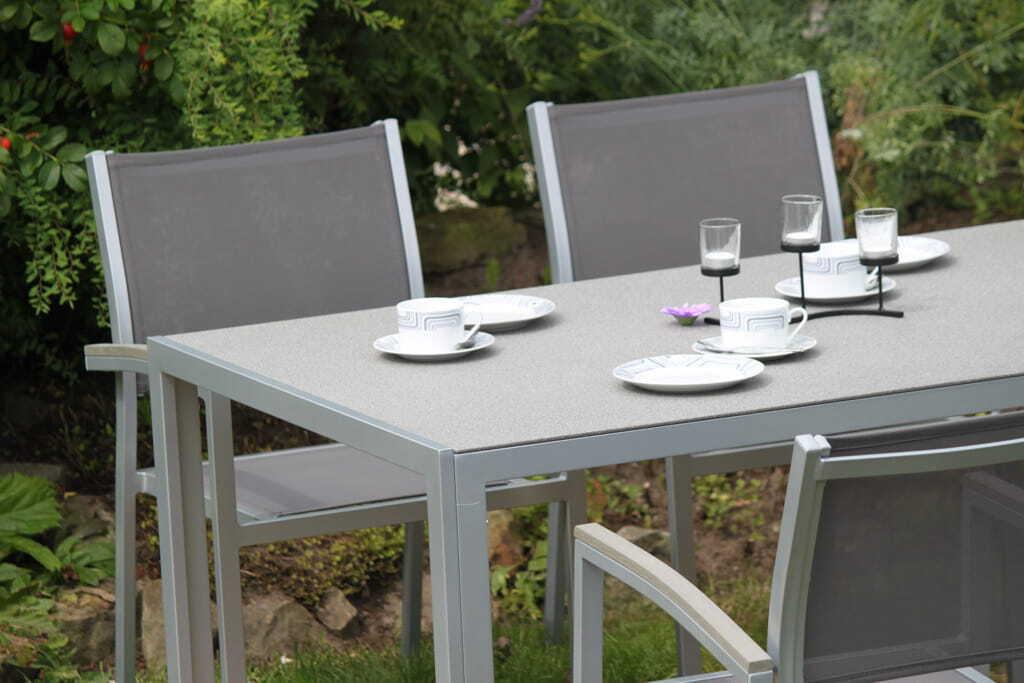 mutoni pleasure Gartentisch Grace Glas hellgrau 150x90  