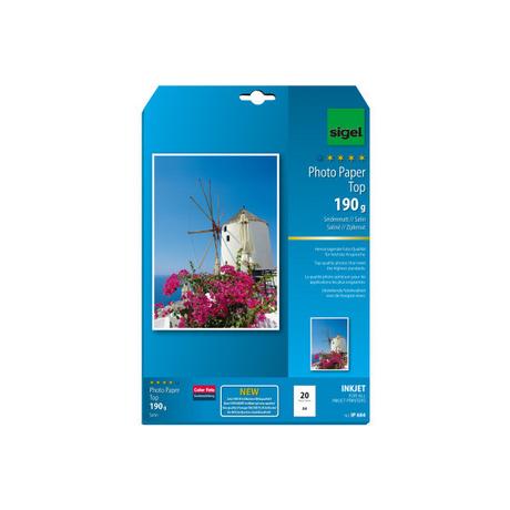 Sigel SIGEL InkJet Fotopapier A4 IP684 190g,matt, weiss 20 Blatt  