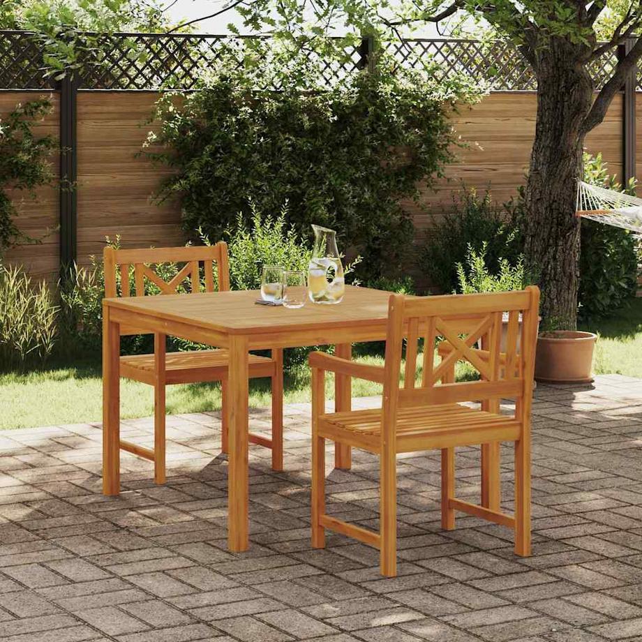 VidaXL Set da Pranzo per Giardino Legno massello di acacia  