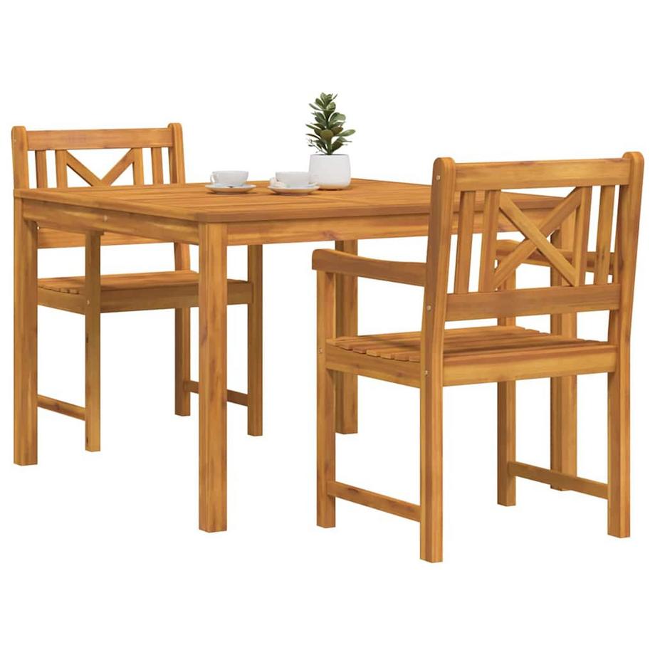 VidaXL Set da Pranzo per Giardino Legno massello di acacia  