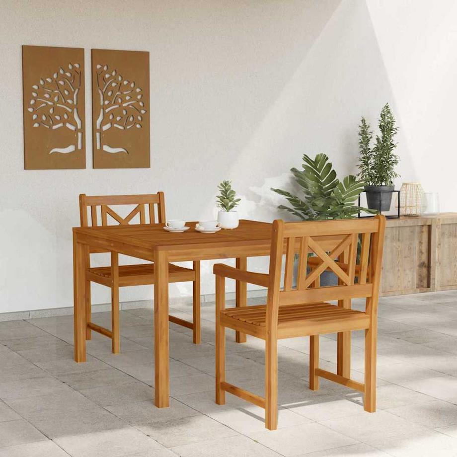 VidaXL Set da Pranzo per Giardino Legno massello di acacia  