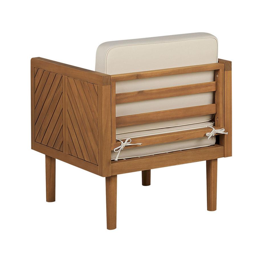 Beliani Poltrona da giardino en Legno d'acacia Rustico BARATTI  