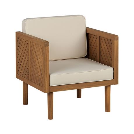 Beliani Fauteuil de jardin en Acacia Rustique BARATTI  