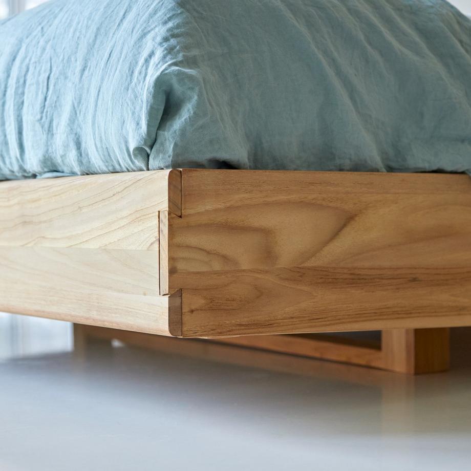 Tikamoon Letto in teak massello 160x200 cm Flat  