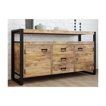 Credenza 2 ante e 3 cassetti in Legno di mango e metallo HARLEM