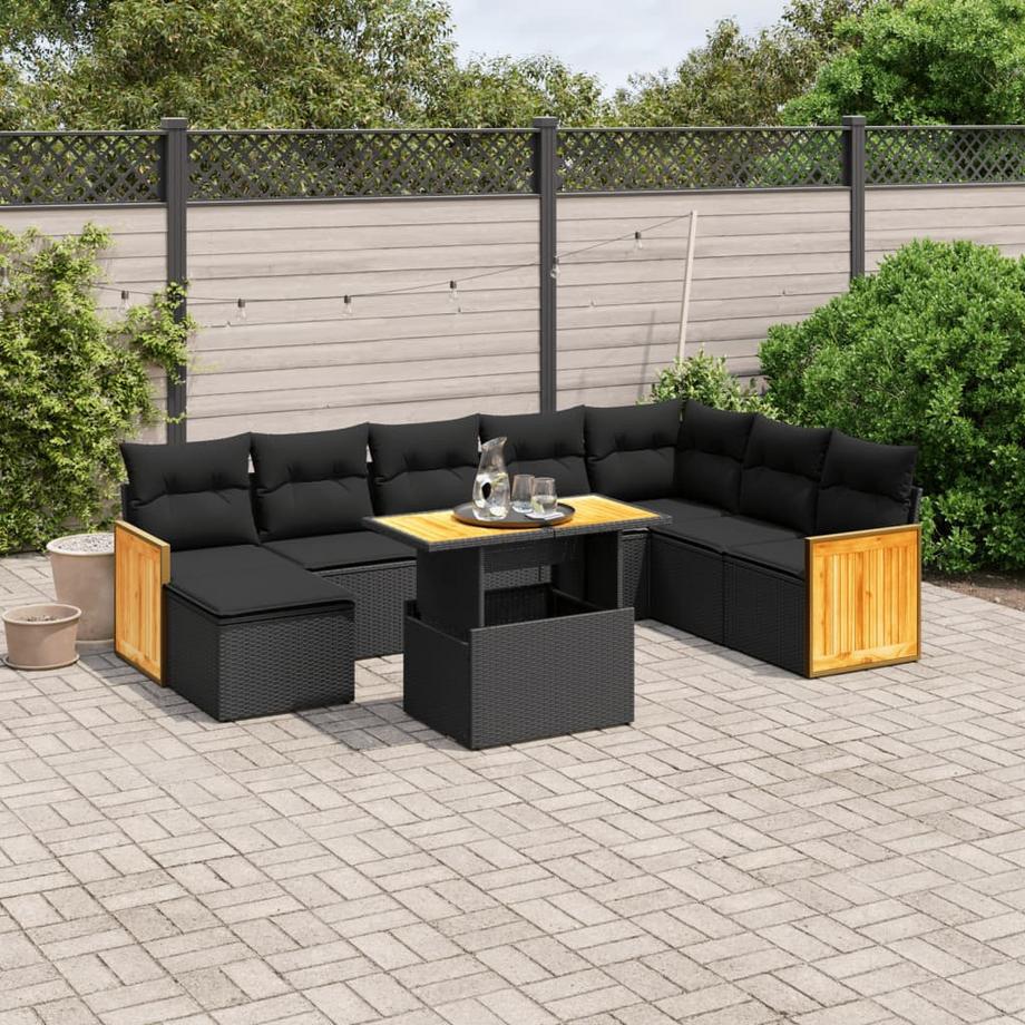VidaXL set divano da giardino Polirattan  