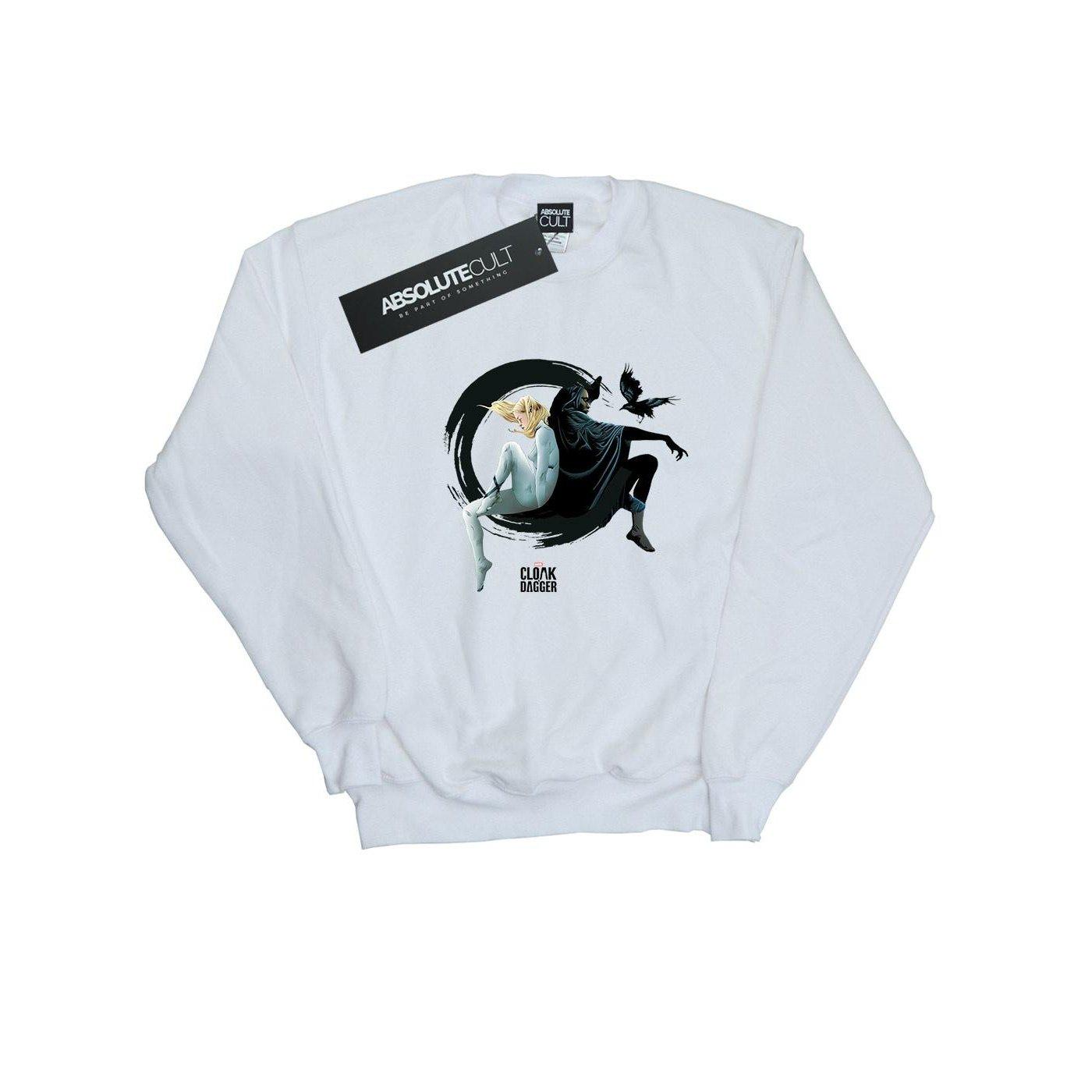 Image of Cloak And Dagger Ink Circle Sweatshirt Unisex Weiss 128