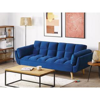 Beliani Schlafsofa aus Samtstoff Retro ASBY  