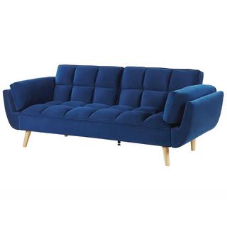 Beliani Schlafsofa aus Samtstoff Retro ASBY  