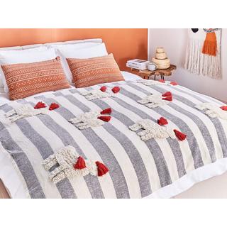 Beliani Boho NAMTAR Couverture en Coton  