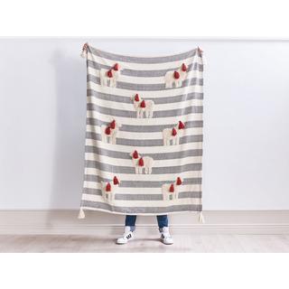 Beliani Kuscheldecke aus Baumwolle Boho NAMTAR  