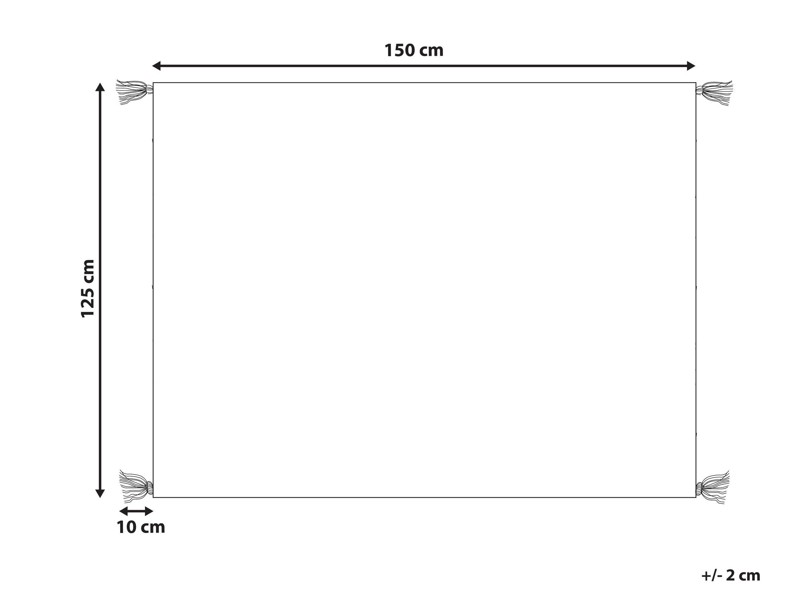 Beliani Boho NAMTAR Couverture en Coton  