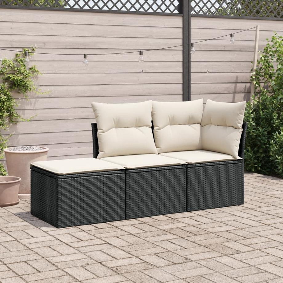 VidaXL Ensemble de canapés de jardin rotin synthétique  