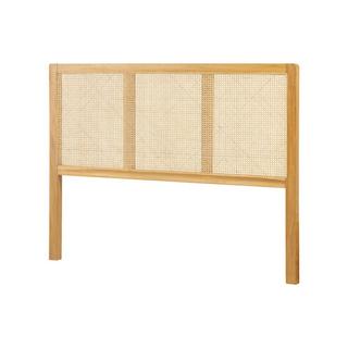 Vente-unique Testiera in midollino 160 cm - Teak e rattan - Naturale - CELAYA II  