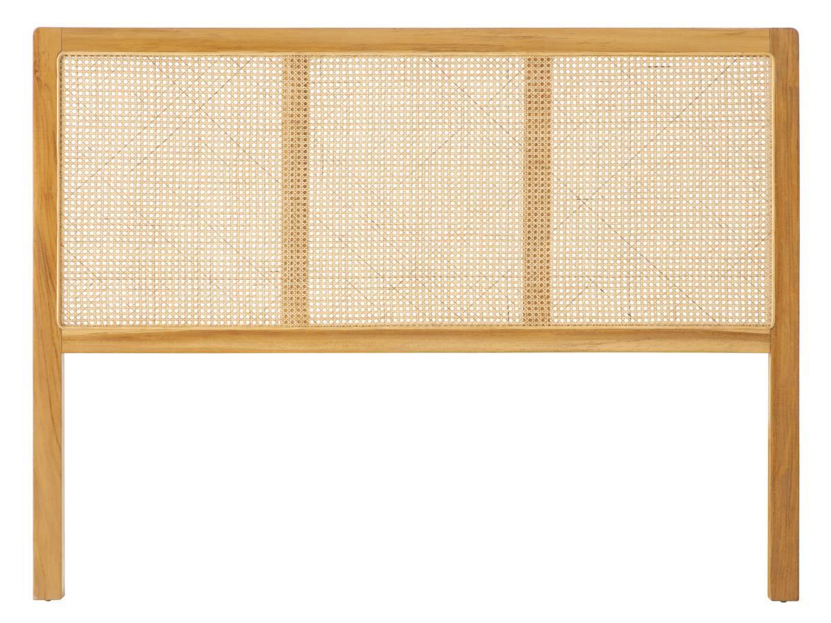 Image of Rattan-Kopfteil 160 cm - Teakholz und Rattan - Naturfarben - CELAYA II Rattan-Kopfteil 160 cm - Teakholz und Rattan - Naturfarben - CELAYA II