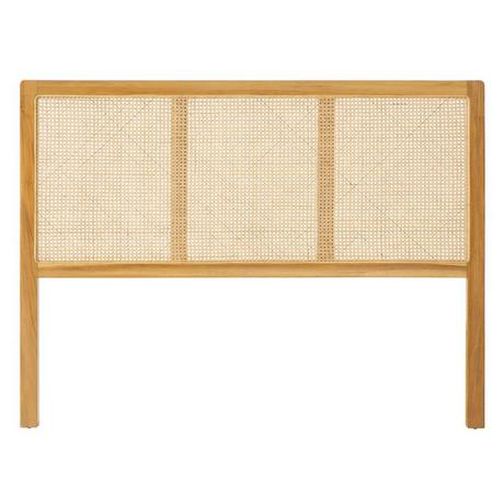 Vente-unique Testiera in midollino 160 cm - Teak e rattan - Naturale - CELAYA II  